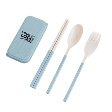 Wheat Straw Biodegradable Folding Tableware Set